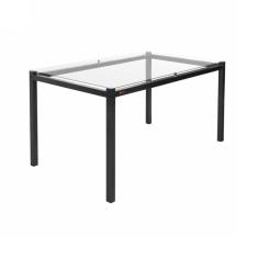 Mesa de Jantar 4 Lugares Tampo Vidro 120cm Ciplafe Preto