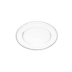 Sousplat De Cristal Wolff Pearl Silver 31 5cm