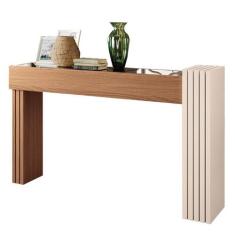 Aparador Astro Nature Off White com Espelho - HB Móveis - HB Moveis