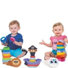 3 Brinquedos Para Bebês Empilhar - Acima De 5 Meses - Mercotoys