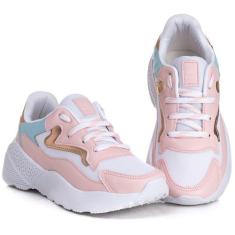 Tênis Chunky Feminino Casual Blogueira Sneakers Flatform - Vili, Branc