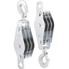 Moitão cadernal 970kg 3 roldanas 60x12,7mm com 2 peças - Vonder