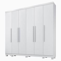 Guarda Roupa Atlanta 6 Portas 6 Gavetas Em Mdp Benetil Móveis Branco