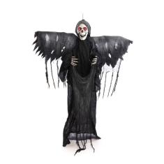 Boneco Caveira Com Asas Decoração Halloween com Som e Luz