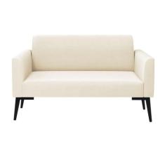 Sofá Namoradeira Pés Villach Marisa Veludo D03 - D'rossi Cor Bege - D'