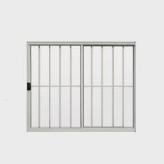 Janela de Alumínio de Correr 100x120cm 2 Folhas Grade Hale Esquadrias