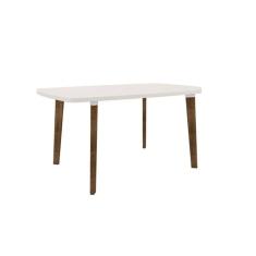 Mesa De Jantar Jade 6 Lugares Off White Pés Oblongos – RV Móveis
