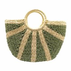 Bolsa Praia Feminina Palha Grande Design Sacola Meia Lua JC-20 - Kingl