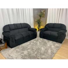 Sofá 2 e 3 Lugares Preto 601 Corsa - Alpoim