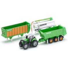 Miniatura Siku Trator 1:87 Com Trailer Deutz-Fahr Joskin
