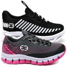 Tênis Infantil Feminino Esportivo Modelos Diferentes - Kit 2 Pares Gra