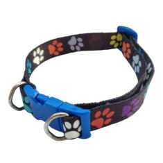 Coleira Para Cachorro Ajustável Preta - Única Mix, M