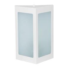 Arandela Metrópolis Triangular Branca Uma Lâmpada E27