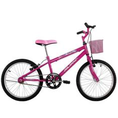 Bicicleta Infantil Aro 20 Feminina Melissa Com Cesta Rosa Pink - Dal'a