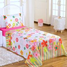 Jogo de Cama Lençol Solteiro Alegria 2 Peças Gardem - Pink - 100% Poli