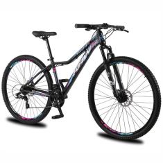 Bicicleta Aro 29 KRW Alumínio Shimano TZ 24 Velocidades Freio a Disco Suspensão Mountain Bike KR9-Unissex