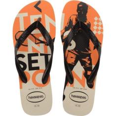 Chinelo Havaianas Masculino Top Athletic 43/4 Bege Palha