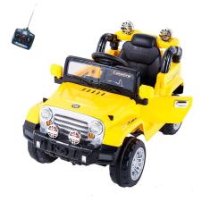 Carro Eletrico Infantil Jipe Trilha 12V Com Controle Remoto Amarelo