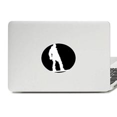 Adesivo de notebook com emblema de vinil preto para skate esportivo