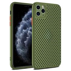 Capa de silicone macio com resfriamento respirável para iPhone 14 13 12 11 Pro XS Max Mini X XR 6S 8 7 Plus Capa de dissipação de calor ultrafina, verde, para iPhone 6S Plus