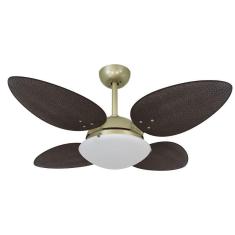 Ventilador De Teto Volare Petalo Palmae Tabaco 220V