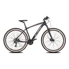 Bicicleta Aro 29 Ksw Xlt 27v Freio Hidráulico K7 Garfo Trava Pneu Faixa - Preto/prata Tam.21