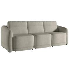 Sofá Cama para Sala de Estar 3 Lugares 276cm Montserrat K01 Bouclê Beg