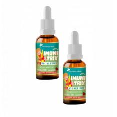 2x Imunitrix- Vitamina C- Vitamina D- Zinco- 30ml- Morango - Flora Nat