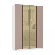 Guarda Roupa 4 Portas 3 Gavetas 159,2 cm com Vidro Reflecta Bronze Pri