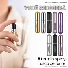 Kit Porta Perfume Mini Frasco 5ml Recarregável Portátil - Escolha Seu 