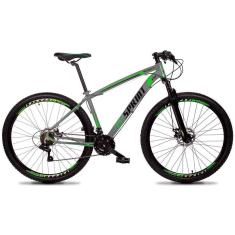 Bicicleta Aro 29 Volcon 27v Susp Freio Hidraulic Cinza 21