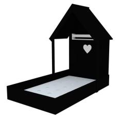 Cama Infantil Montessoriana Casinha Helena Preta - Bramov