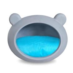 Casa Cachorro E Gato Cinza Almofada Dupla Face ul/Bege P - Foster Plas