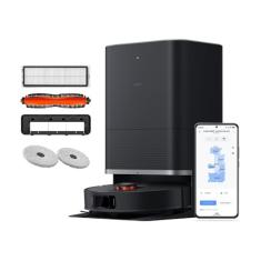 Xiaomi Robot Vacuum X20 MAX - Robot aspirador e limpa-chão com sistema inteligente de navegação a laser (LDS), sucção de 8000 Pa, caminhos de limpeza em ziguezague, preto (versão ES)