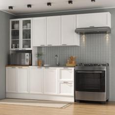 Cozinha Compacta 4 Peças 1 Paneleiro Duplo 2 Aéreos 1 Balcão Soho Cabe