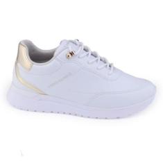 Tênis Jogging Fem Flatform Ramarim 22-78202 alto branco ouro-Feminino