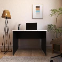 Escrivaninha Mesa Escritório 100cmx60cm 100cm Preto E Branca - Bramov 