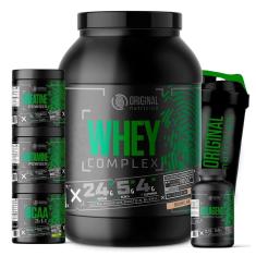 Kit Whey Protein Complex + Bcaa + Gluta + Crea + Colágeno  + Shaker-Unissex