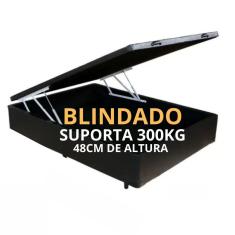 Cama Box Baú Casal com 48cm de altura - Blindado / Reforçado