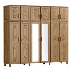Guarda-Roupa Casal com Espelho 12 Portas 3 Gavetas Grécia Móveis Cavazotto Imbuia