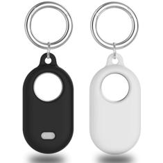 Tyanuzz Capa Smart Tag 2 compatível com Samsung Smarttag2, capa protetora de silicone para Samsung Galaxy Smart Tag 2 com chaveiro, suporte antiperda para rastreador GPS para chaves, animais de