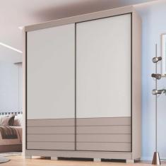 Guarda Roupa Solteiro 2 Portas de Correr 3 Gavetas Magno Móveis Castro