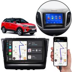 Kit Multimídia Mp5 Creta 2016-2021 7 Pol Carplay Android-Auto + Câmera