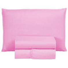 Roupa de Cama Solteiro 400 Fios 3 peças Hotel Pousada Macio Acetinado 