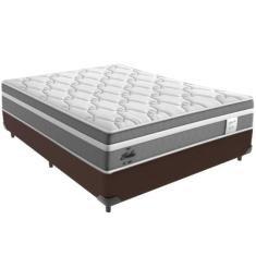 Cama Box e Colchão Berlim Molas Ensacadas Casal Probel,  Marrom