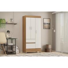 Guarda Roupa Solteiro 3 Portas 2 Gavetas 3 Prateleiras Wind - Demóbile
