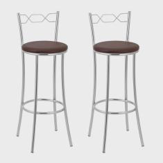 Kit 2 Banquetas Cromadas Bc51-a - A109