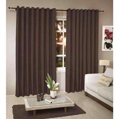 Cortina Blackout Sala/Quarto em Tecido 2,00 x 1,80 Marrom Admirare