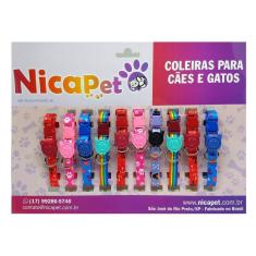 Coleira De Seda Com Borrachinhas Para Gato - Display 10 Un
