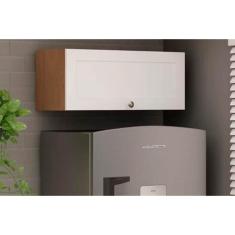 Armário Aéreo Cozinha Modulado Conecta C- 1 Porta Basculante Off White-ebano - Genialflex